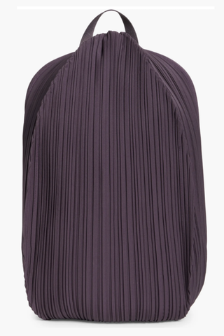Oval Pleated Matte Satin Backpack