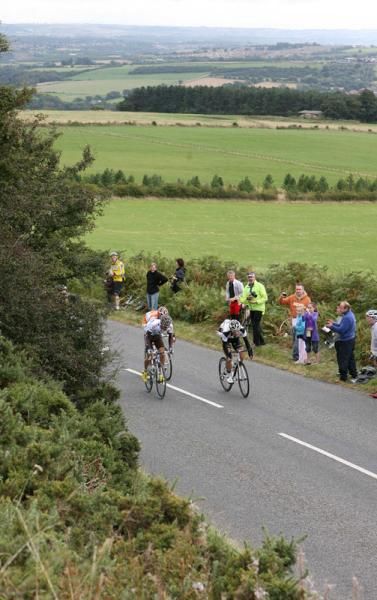 The breakaway: Tanel Kangert (Ag2r La Mondiale), Thomas De Gendt (Topsport Vlaanderen) and Kai Reus (Rabobank)