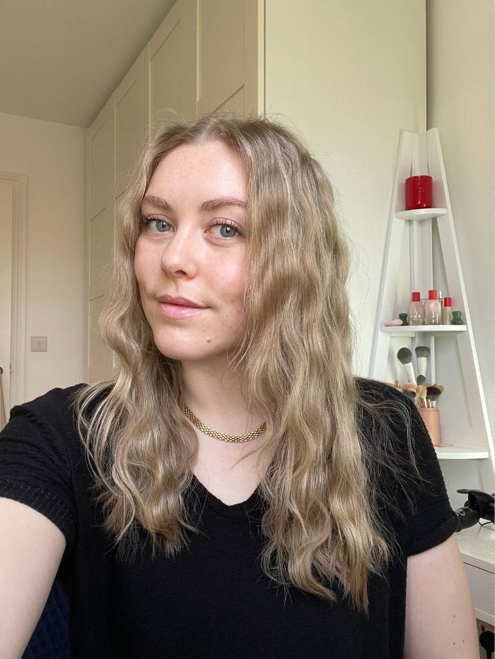 Shopping editor Florrie Alexander testing one of the best hair wavers