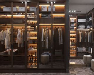 Contemporary walk-in closet by Covet House