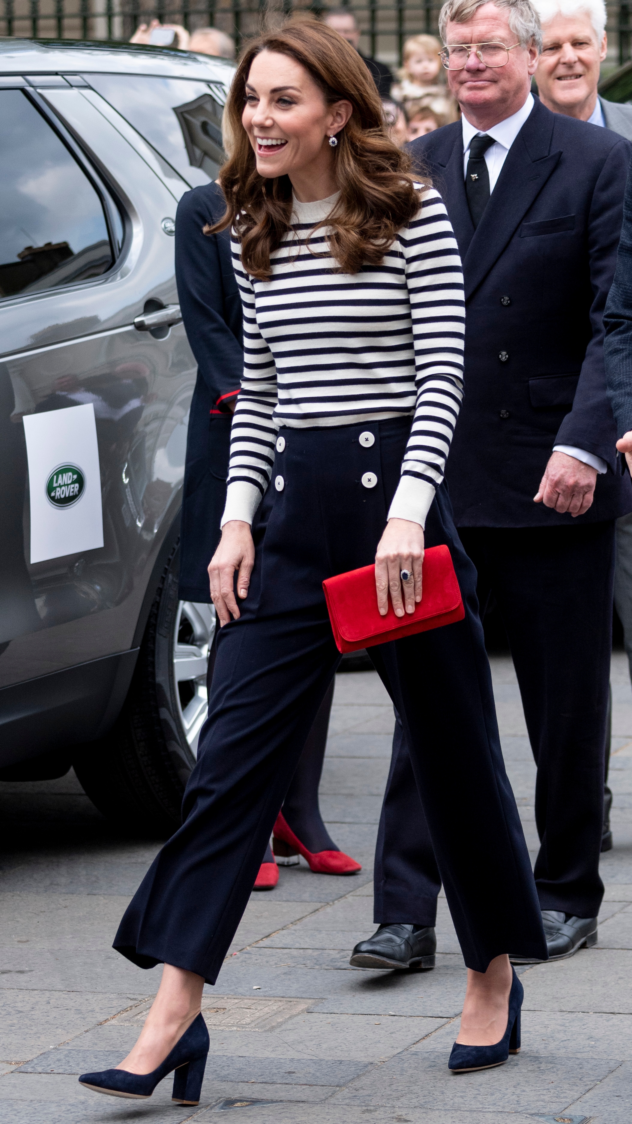 Catherine, Princess of Wales launches the King's Cup Regatta at Cutty Sark, Greenwich on May 7, 2019