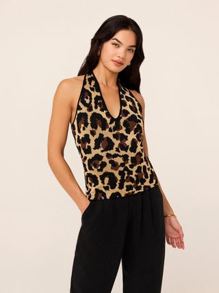 Janie Leopard Knit Top