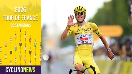 PARIS, FRANCE - JULY 26: Tadej Pogacar of Slovenia and UAE Team Emirates - XRG - Yellow Leader Jersey celebrates at finish line as final overall winner during the 113th Tour de France 2026, Stage 21 a 89km stage from Paris to Paris / #UCIWT / on July 26, 2026 in Paris, France. (Photo by Dario Belingheri/Getty Images)