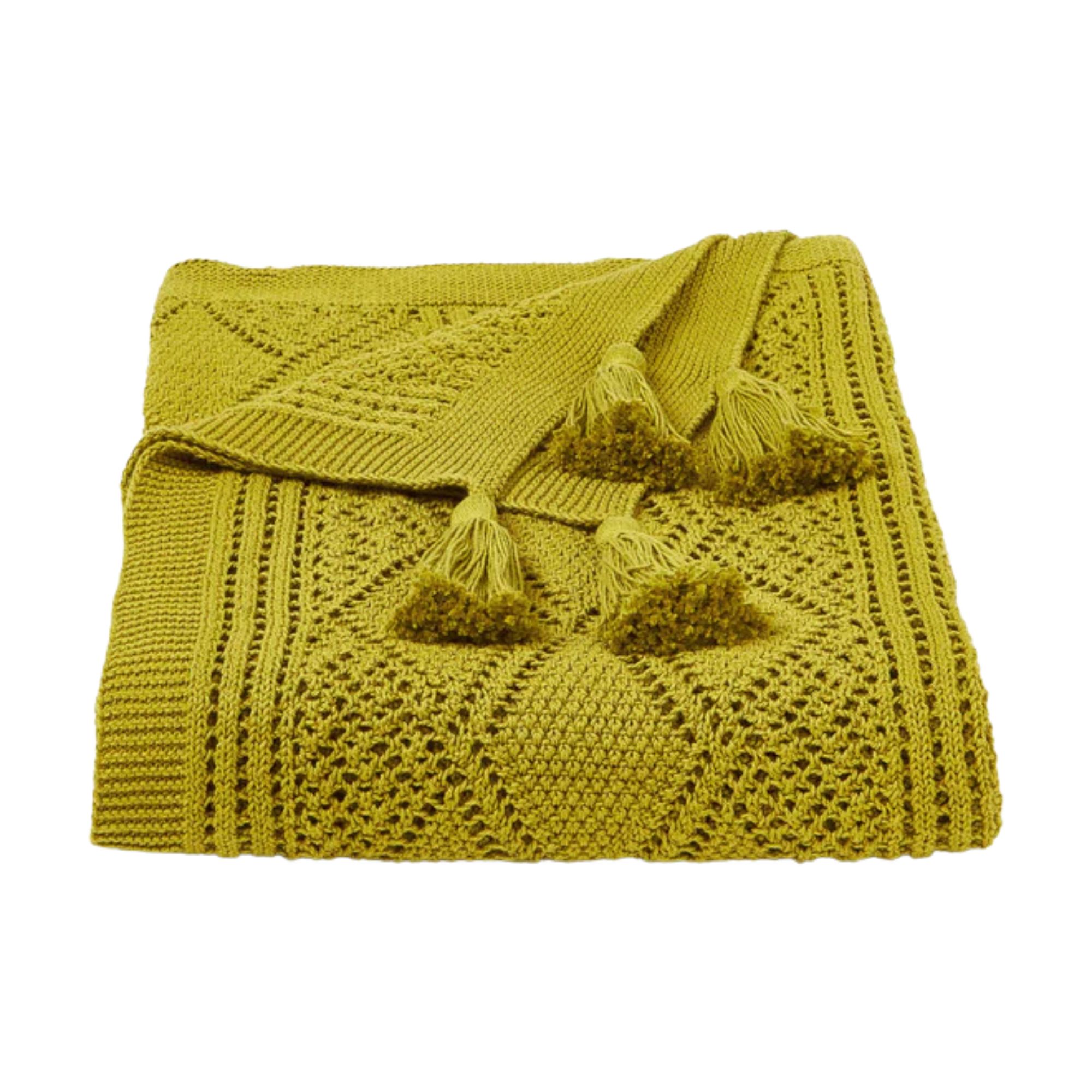 Westwing Collection, Knitted Throw Sarah With Tassels