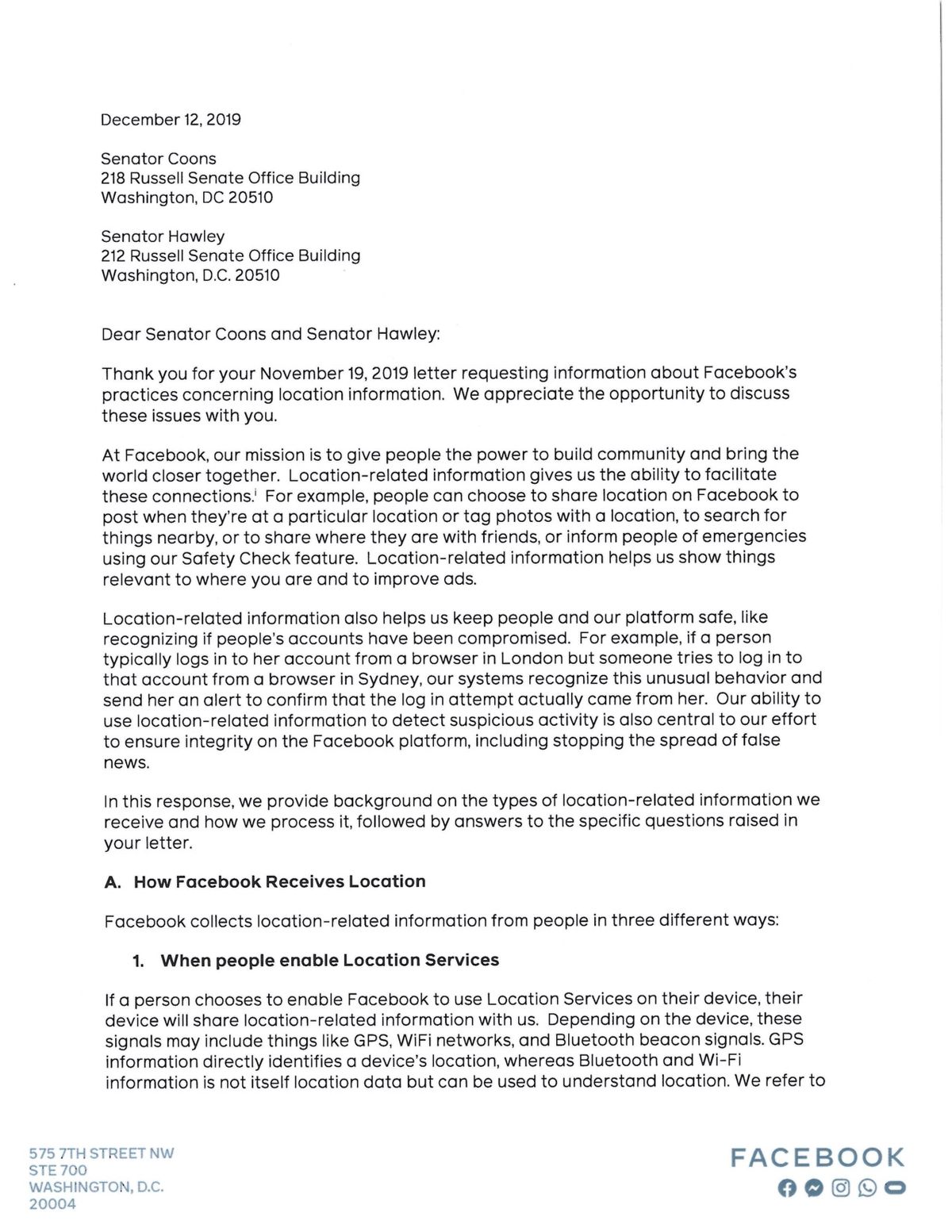 Facebook's response (via Twitter / Emily Birnbaum)