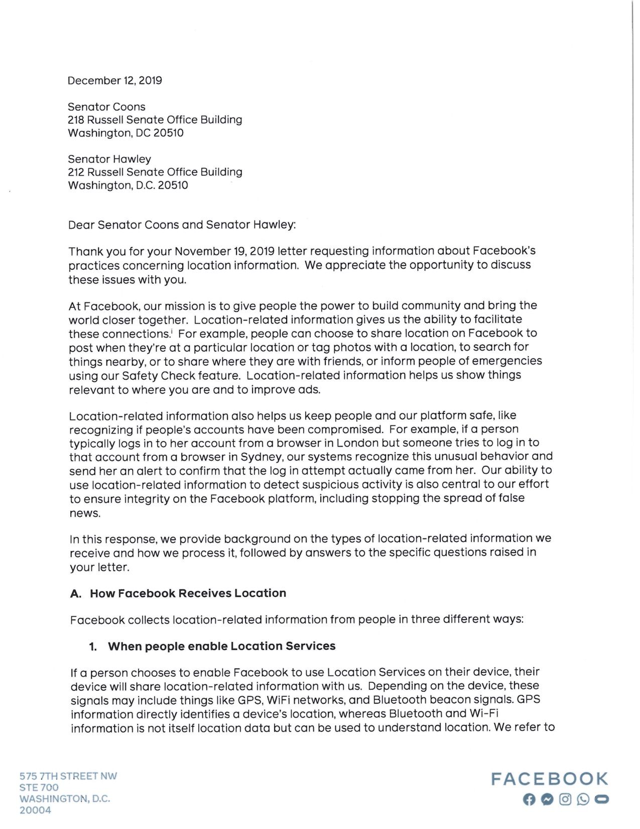 Facebook's response (via Twitter / Emily Birnbaum)