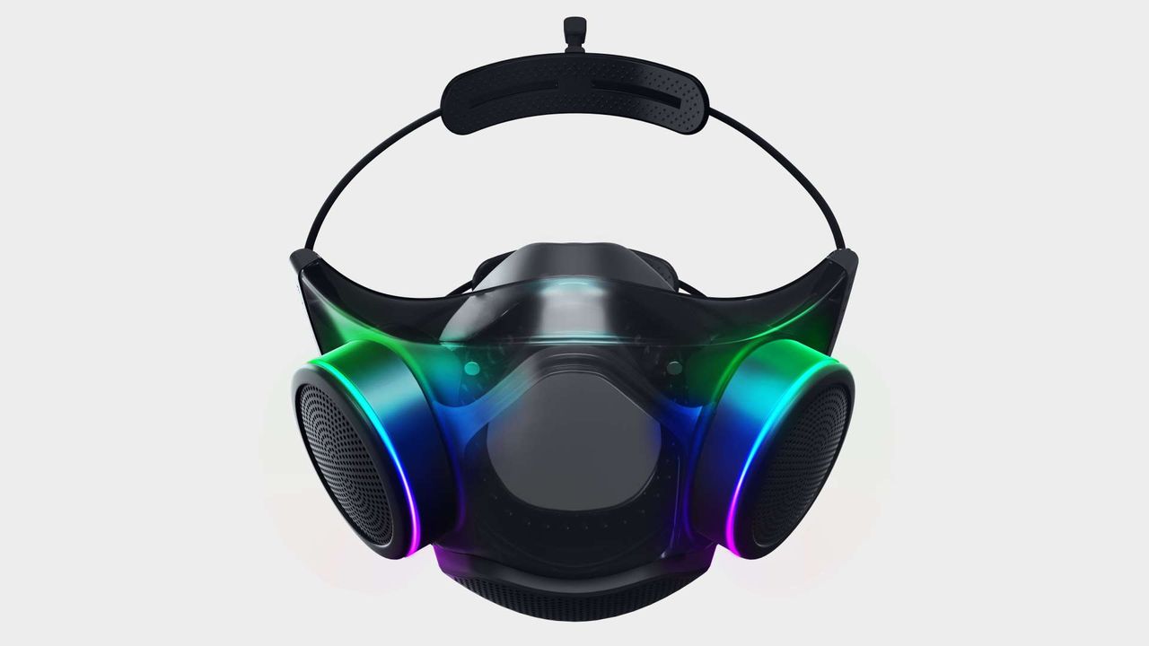 Razer Zephyr face mask renders