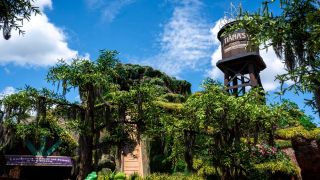 Tiana's Bayou Adventure exterior during the day