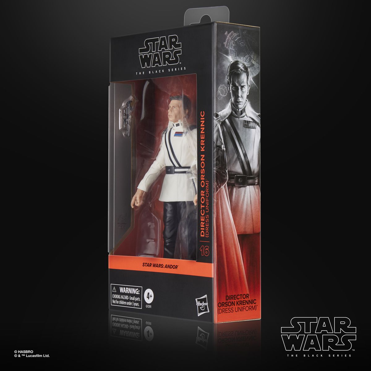 Director Krennic Star Wars action figure box displayed to one side