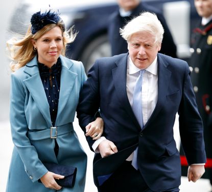 Carrie Symonds and Prime Minister Boris Johnson attend the Commonwealth Day Service 2020