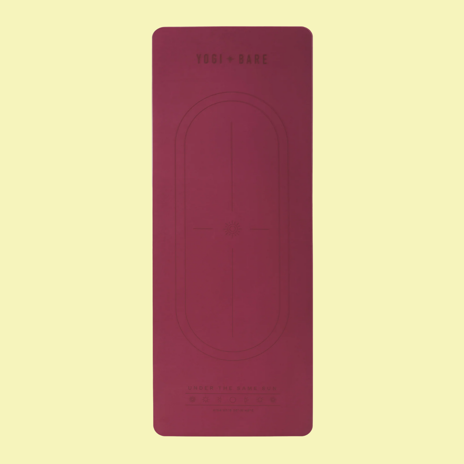 A burgundy yoga mat