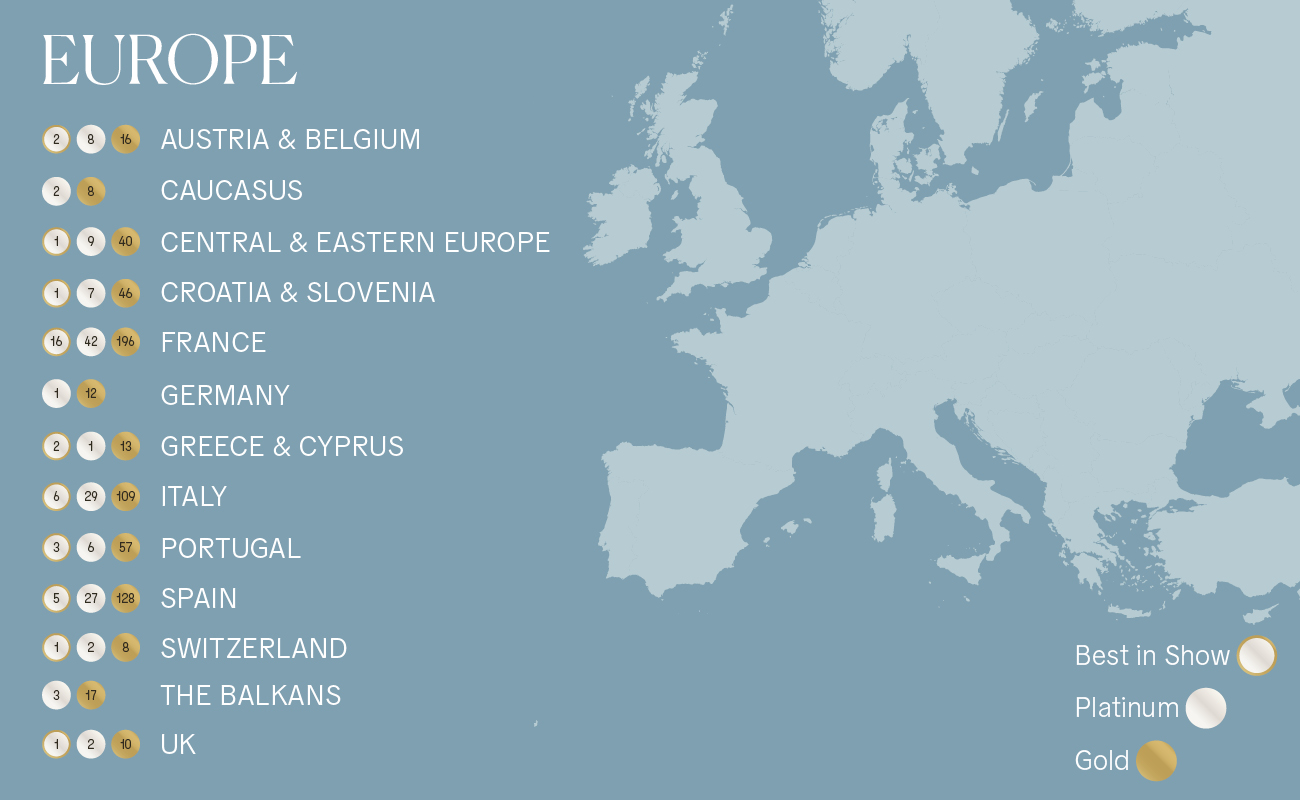 DWWA 2026 map of Europe results