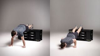 Feet-elevated press-up