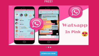 Screenshot of link to WhatsApp Pink