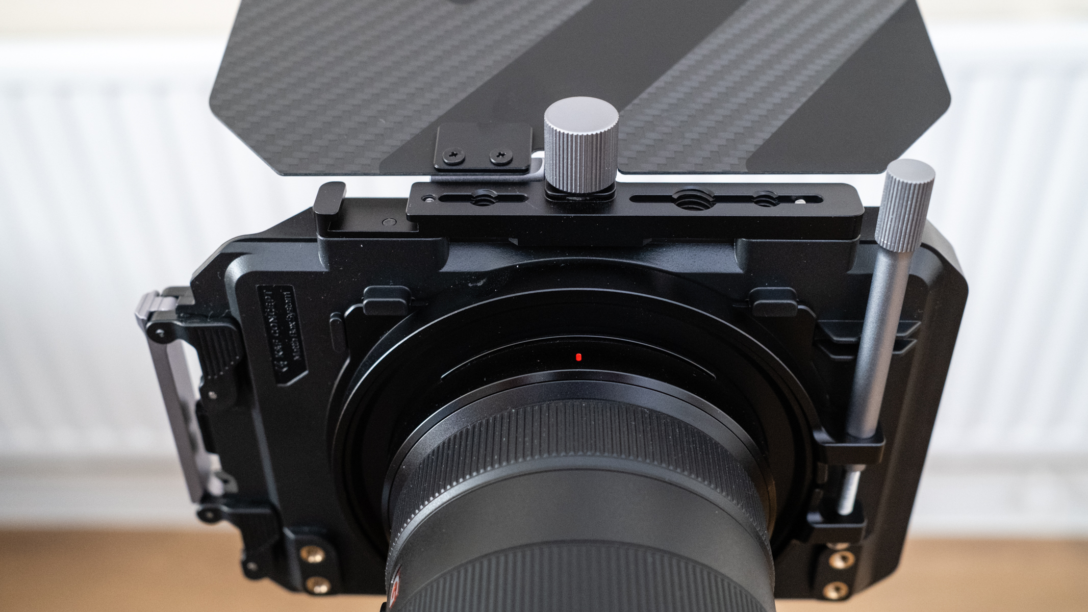 K&F Concept Matte Box Kit rear view attached to a camera
