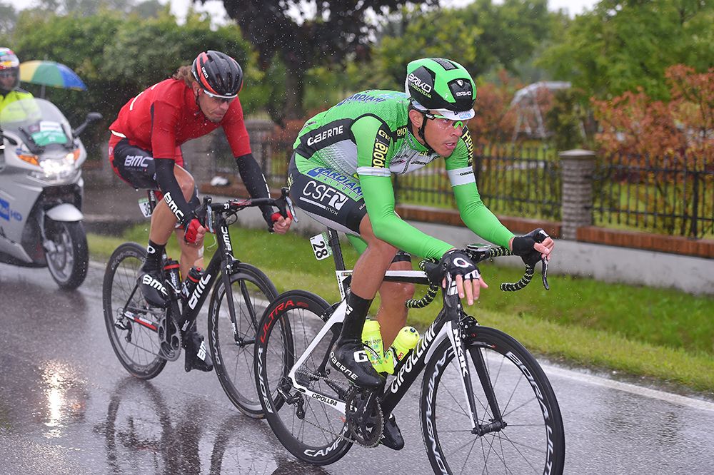 Daniel Oss (BMC) and Mirco Maestri (Bardiani)