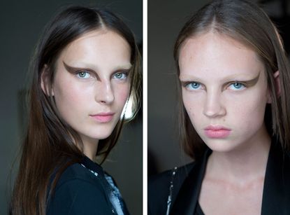 Ruling the season's graphic eyeliner trend, Pat McGrath played with balance and proportion at Givenchy