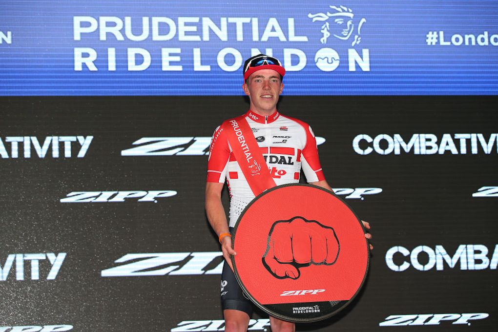 Stan Dewulf with the Most Combative rider prize