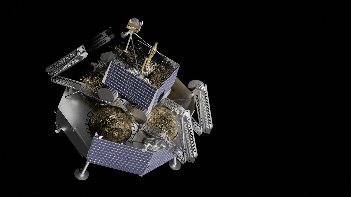 NASA's ice-hunting VIPER moon rover will ride a commercial Astrobotic Griffin lander to the moon in 2023.