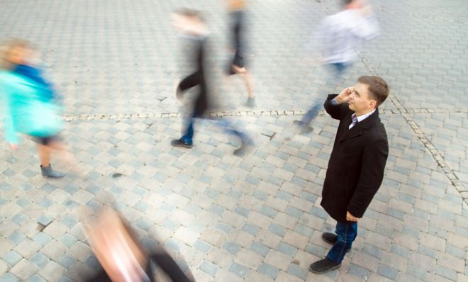 Man talking on cell phone