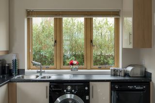 Traditional window design in kitchen