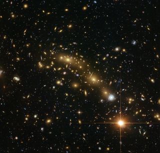 The MACS 0416 galaxy cluster as seen by Hubble as part of the Frontier Fields project.