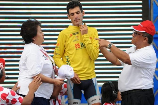 Ghader Mizbani of Tabriz Petrochemical Cycling Team was overall winner of the 2013 Tour de Singkarak