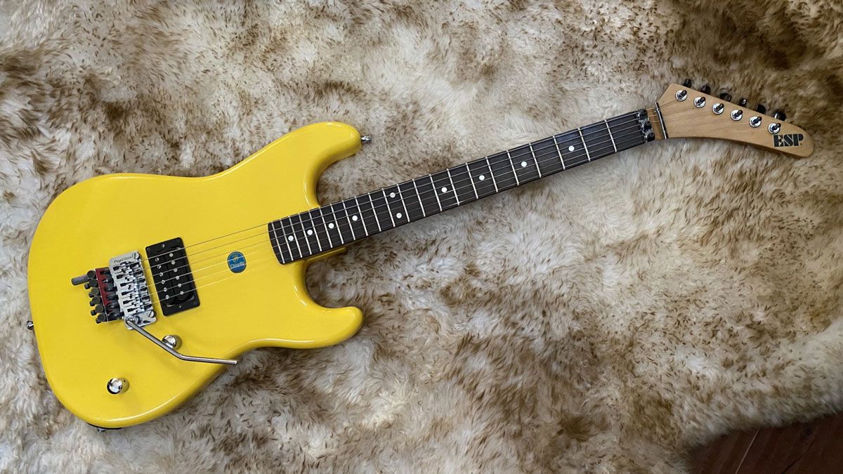 Bruce Kulick&#039;s ESP M-1 Banana electric guitar