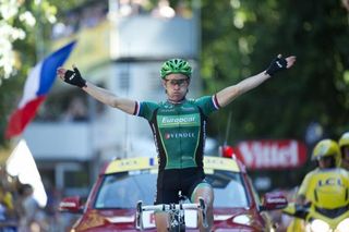 Thomas Voeckler (Europcar) wins stage 16 at the Tour de France.