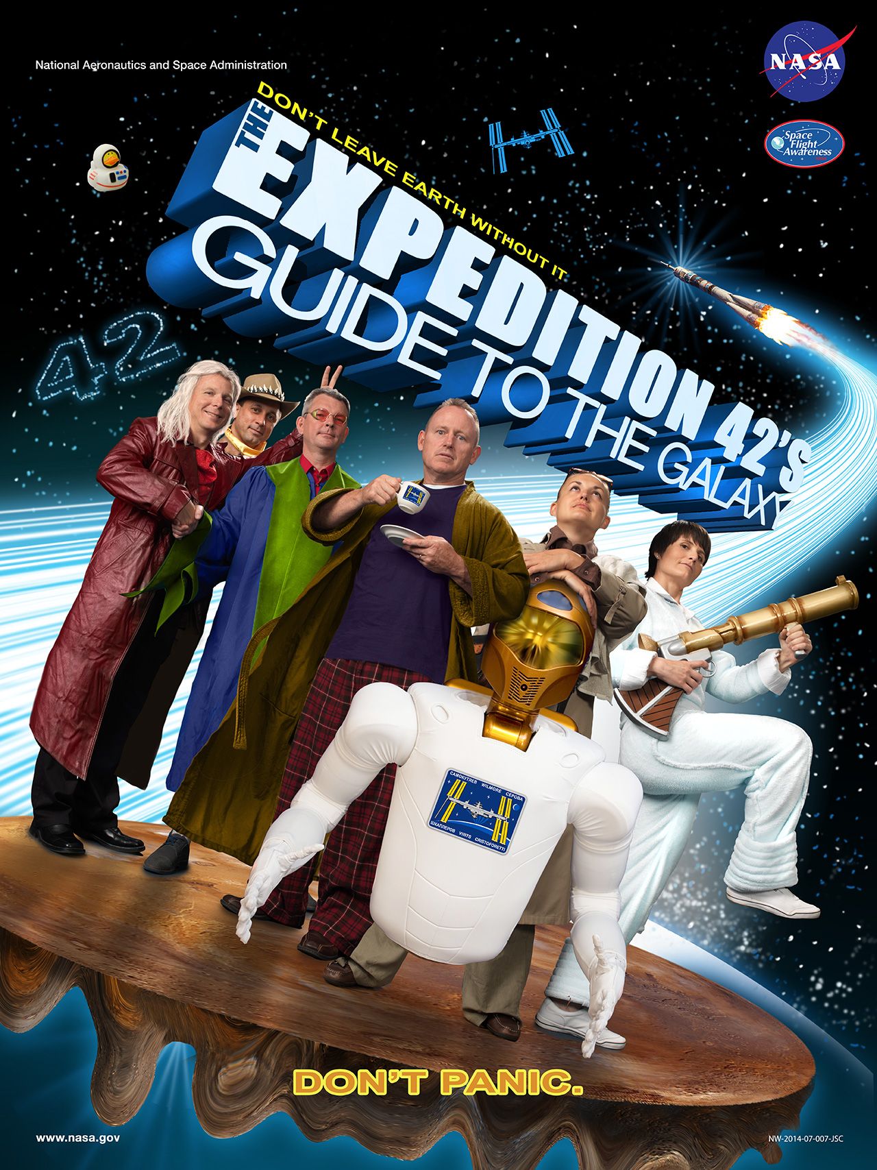 Space Station's '42' Crew Links Expedition to 'Hitchhiker's Guide' Space