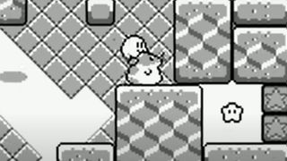 A screenshot of Kirby's Dream Land 2, one of the best Game Boy games