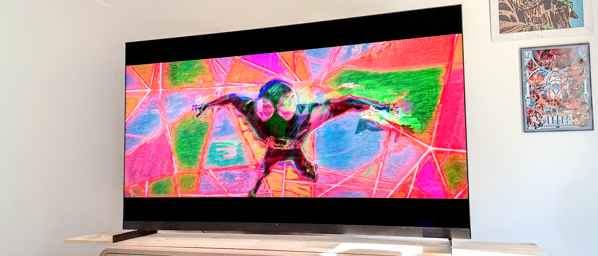 TCL X11L SQD Mini-LED TV on a side table