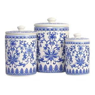 Set of three coffee canisters