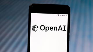 OpenAI logo appearing on a smartphone display