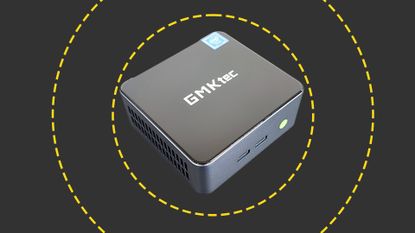 The GMKtec NucBox G1 on the ITPro background