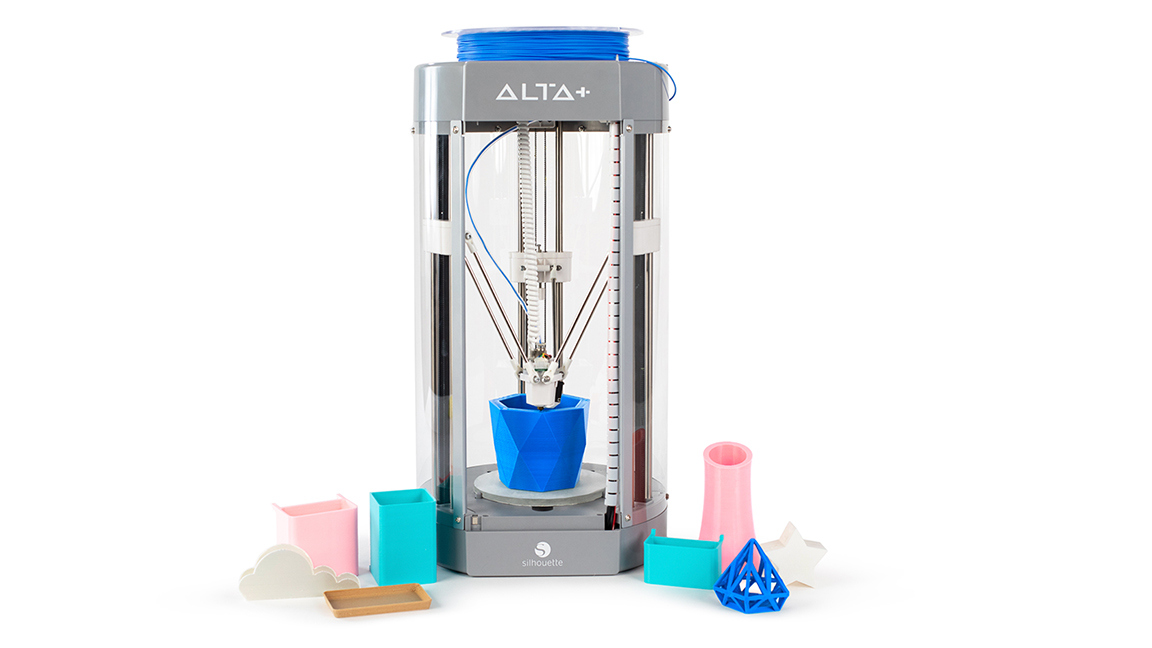 The best Silhouette machines, as seen by a photo of a 3D printer surrounded by models
