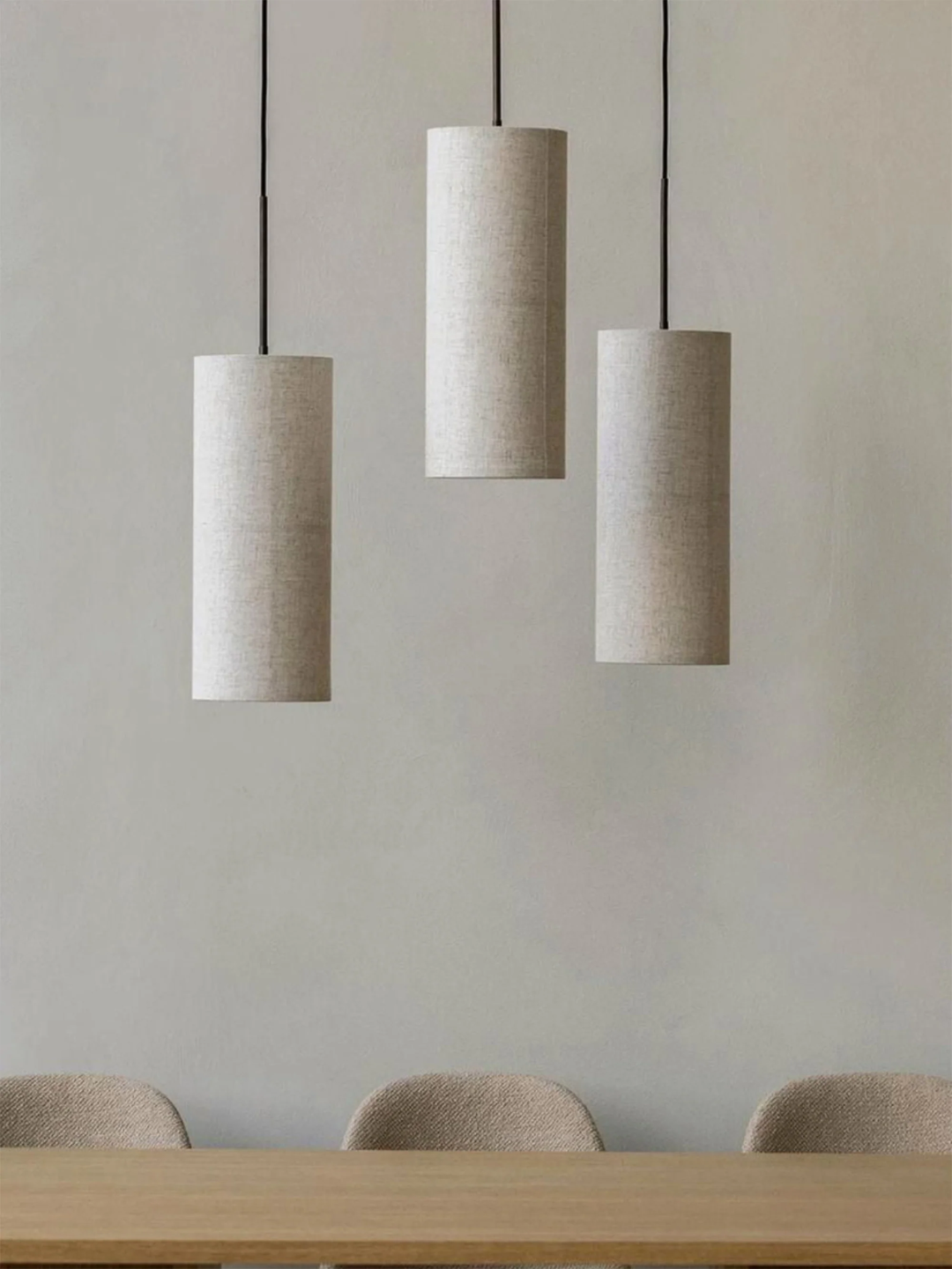 A set of three fabric lamps from Audo Copenhagen