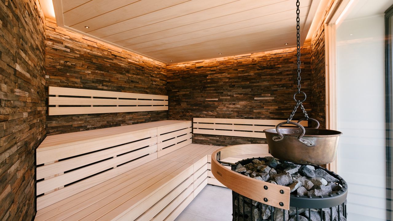 The sauna at Laceby Manor spa
