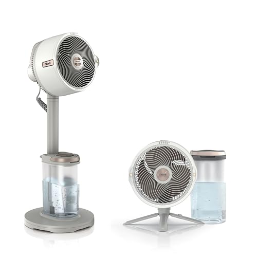 Shark Flexbreeze Pro Mist Cordless Indoor &amp;amp; Outdoor Fan With Outdoor Misting System, Up to 20m Reach, 24hr Runtime, Pedestal &amp;amp; Table Fan, 5 Speeds, Quiet, Remote Control, Dove Fa300whuk