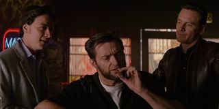 Jame McAvoy, Hugh Jackman, Michael Fassbender in X-Men: First Class