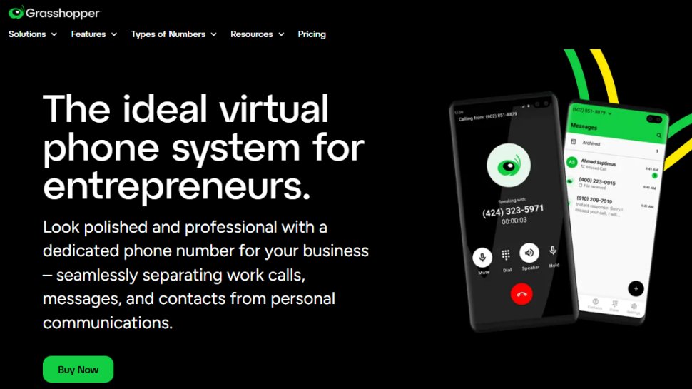 Website screenshot of Grasshopper (November, 2025)