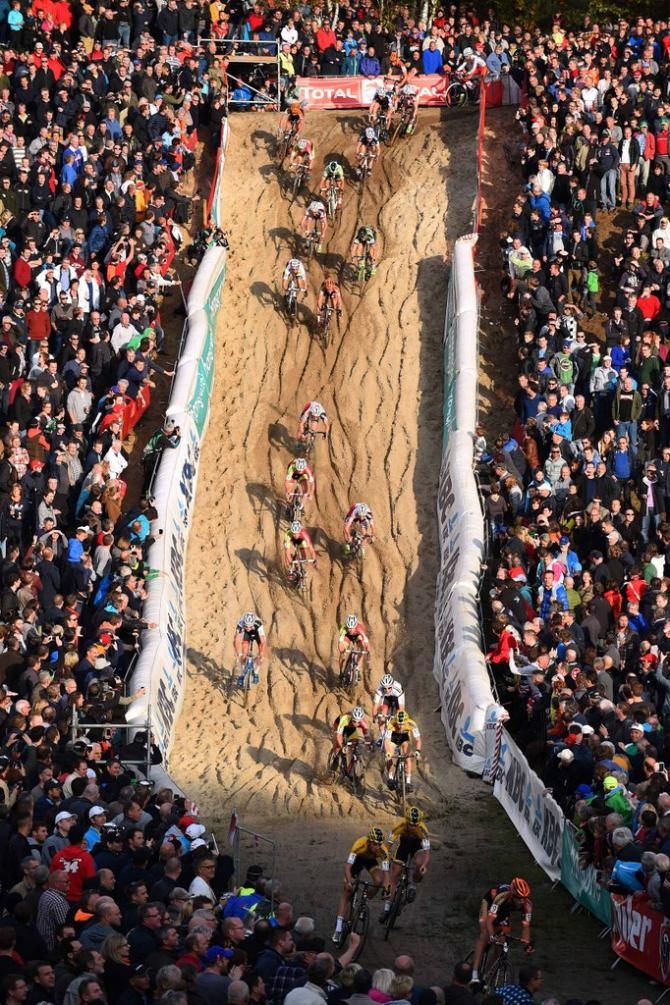 The sand descent was a popular spot to watch the race from
