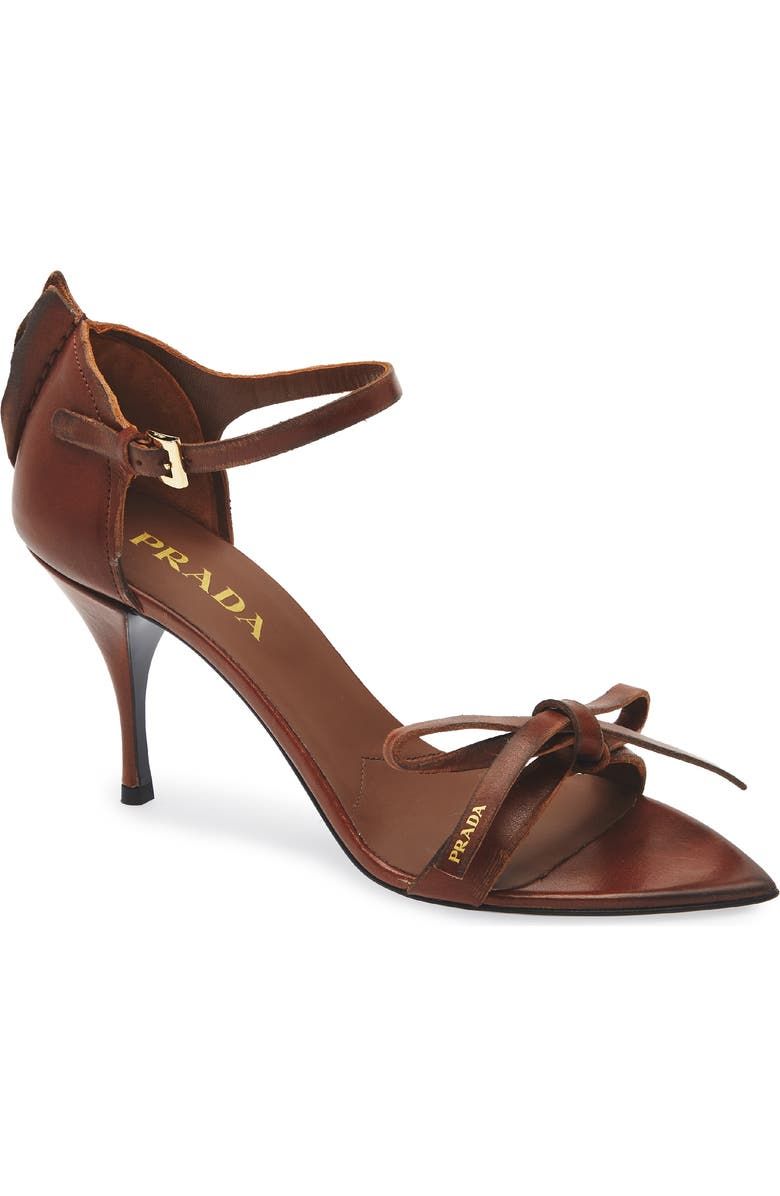 Exposed Seam Ankle Strap Sandal