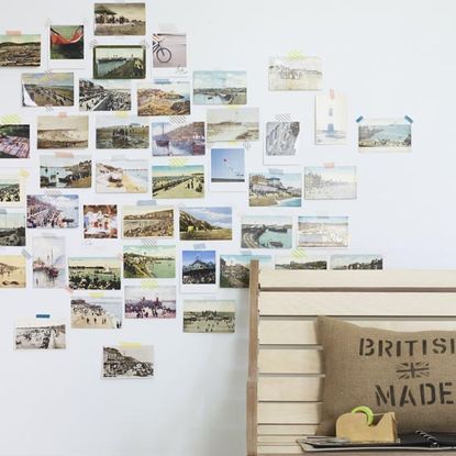 white wall with photos