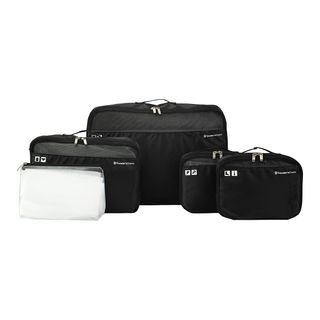 Traveler's Choice Cloverland Packing Cubes 5 Piece Set, Black, One Size