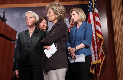 Kay Hagan and other female Senators in 2011.