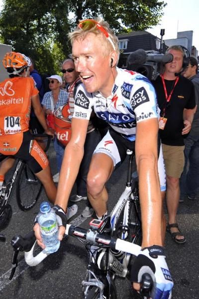 Lars Ytting Bak (Team Saxo Bank) was elated with his hard-fought victory.