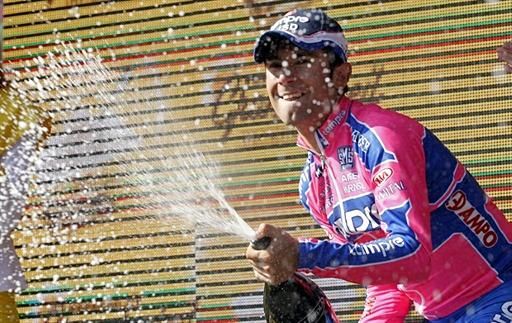 Diego Ulissi (Lampre-ISD) pops the cork on his stage win