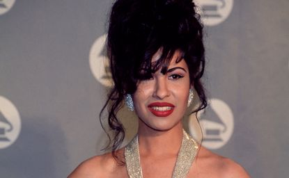 Singer Selena (Quintanilla) receives Grammy Award at The 36th Annual Grammy Awards on March 1, 1994 in New York