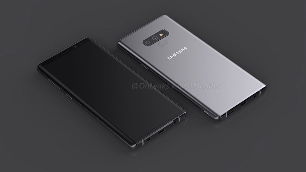 Samsung Galaxy Note 9 renders (via OnLeaks and 91Mobiles)